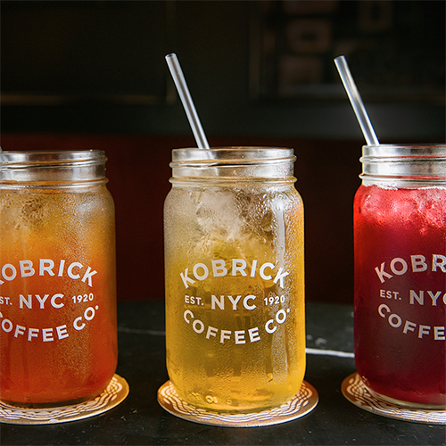 Kobrick Glass Mason Jar with Tea